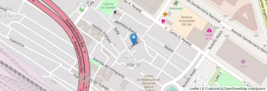 Mapa de ubicacion de Barrio Güemes, Retiro en アルゼンチン, Ciudad Autónoma De Buenos Aires, Comuna 1, ブエノスアイレス.
