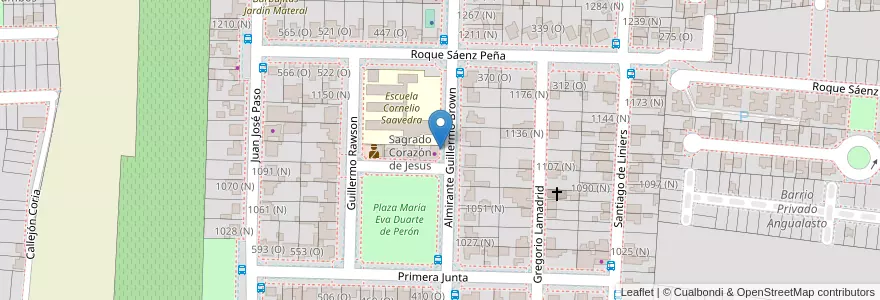 Mapa de ubicacion de Barrio Huazihul en Argentinien, San Juan, Chile, Rivadavia.