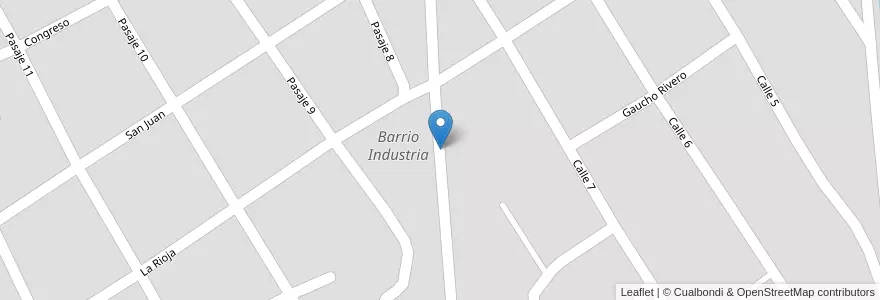 Mapa de ubicacion de Barrio Industria en アルゼンチン, サンティアゴ・デル・エステロ州, Departamento Capital, Santiago Del Estero.