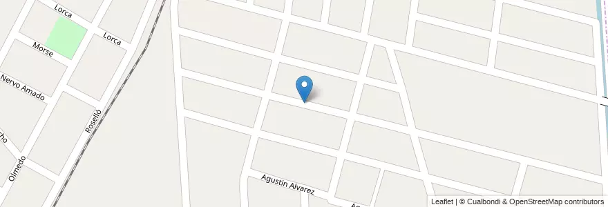 Mapa de ubicacion de Barrio J. D. Peron en 아르헨티나, 칠레, Mendoza, Departamento Maipú, Distrito Ciudad De Maipú, Maipú.
