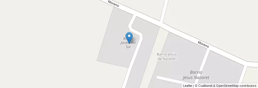 Mapa de ubicacion de Barrio Jardin del Sol en Argentina, Cile, Mendoza, Departamento Maipú, Distrito Rodeo Del Medio.
