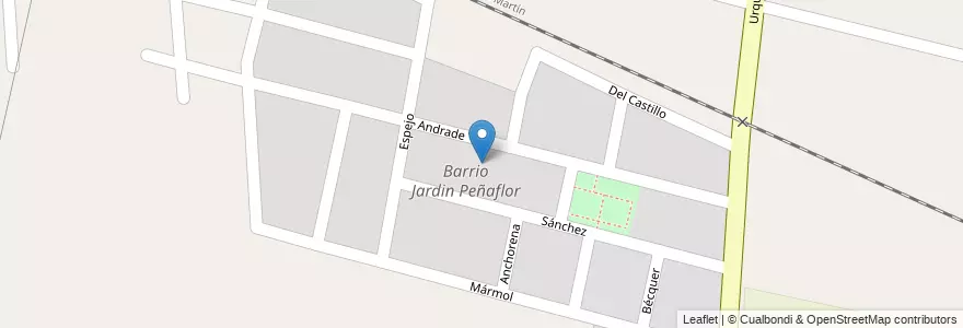 Mapa de ubicacion de Barrio Jardin Peñaflor en Arjantin, Şili, Mendoza, Departamento Maipú, Distrito Coquimbito, Maipú.