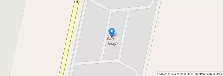 Mapa de ubicacion de Barrio Jokey en Argentinien, Provinz Córdoba, Departamento Unión, Pedanía Bell Ville, Municipio De Bell Ville.