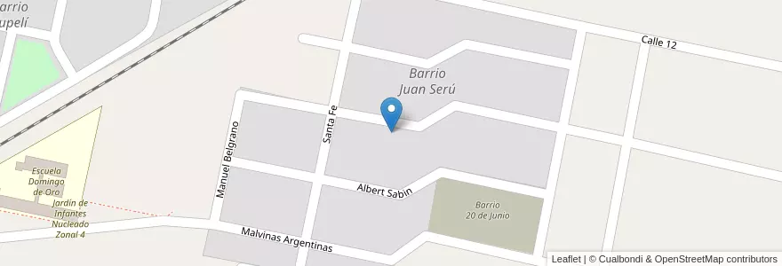 Mapa de ubicacion de Barrio Juan Serú en Argentinië, San Juan, Chili, 25 De Mayo.