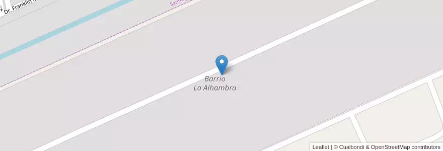 Mapa de ubicacion de Barrio La Alhambra en アルゼンチン, サンティアゴ・デル・エステロ州, Departamento Capital.