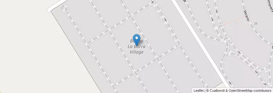 Mapa de ubicacion de Barrio La Barra Village en الأرجنتين, بوينس آيرس, Partido De Escobar, Belén De Escobar.