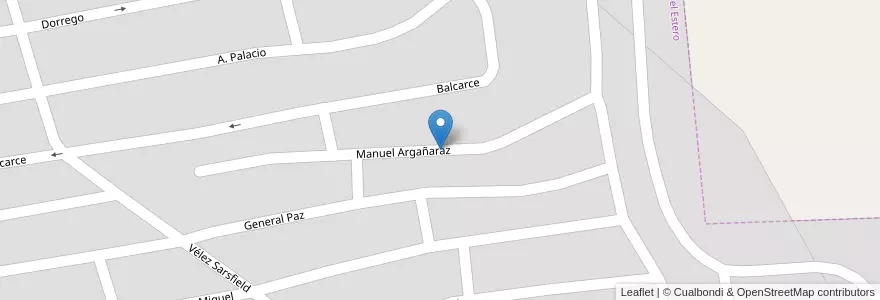 Mapa de ubicacion de Barrio La Catolica en アルゼンチン, サンティアゴ・デル・エステロ州, Departamento Capital, Santiago Del Estero.