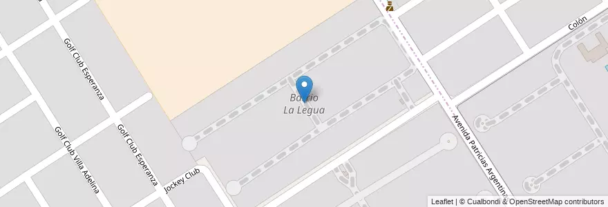 Mapa de ubicacion de Barrio La Legua en アルゼンチン, ブエノスアイレス州, Partido Del Pilar.