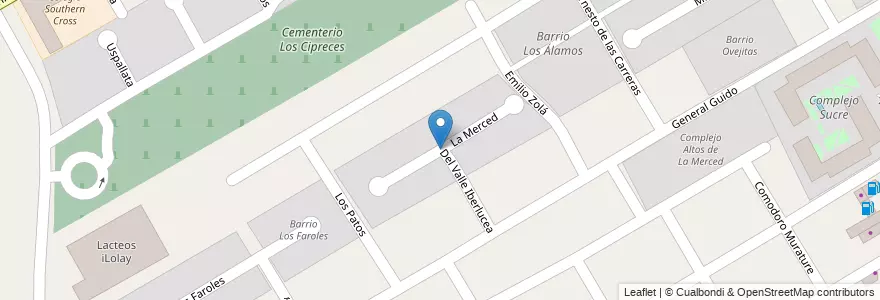 Mapa de ubicacion de Barrio La Merced en 아르헨티나, 부에노스아이레스주, Partido De San Isidro, Beccar.