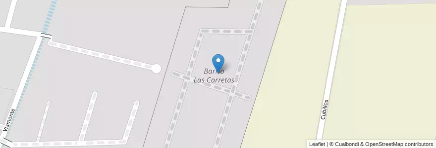 Mapa de ubicacion de Barrio Las Carretas en الأرجنتين, تشيلي, Mendoza, Departamento Luján De Cuyo, Luján De Cuyo, Distrito Chacras De Coria.