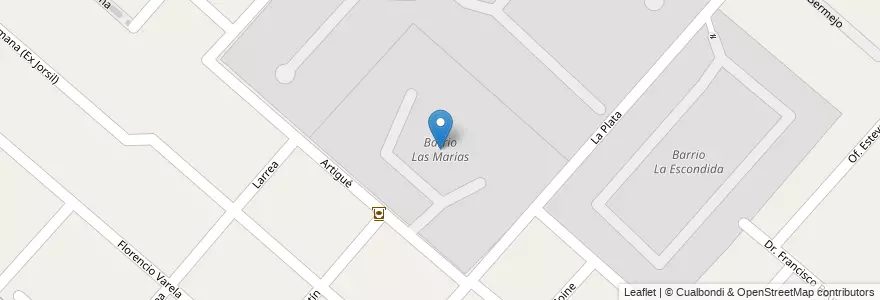 Mapa de ubicacion de Barrio Las Marías en Argentina, Buenos Aires, Partido De San Miguel, Bella Vista.