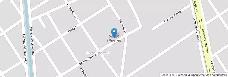 Mapa de ubicacion de Barrio Libertad en アルゼンチン, サンティアゴ・デル・エステロ州, Departamento Capital, Santiago Del Estero.