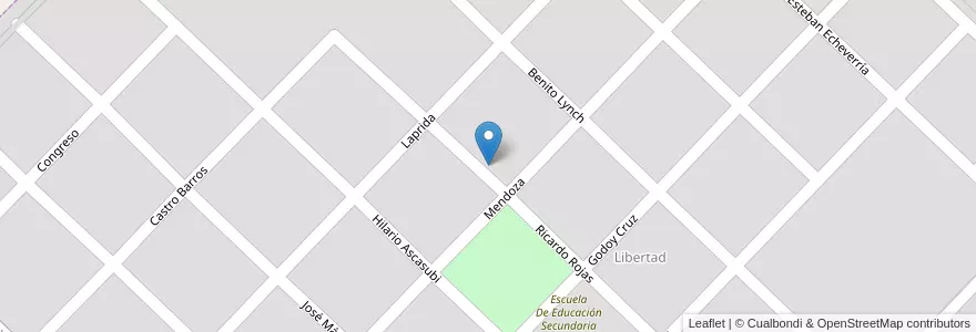 Mapa de ubicacion de Barrio Libertad en アルゼンチン, ブエノスアイレス州, Partido De Cañuelas, Cañuelas.