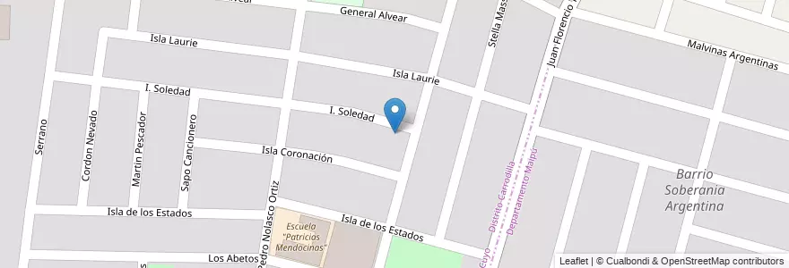 Mapa de ubicacion de Barrio Los Alerces II en Argentina, Chile, Mendoza, Departamento Luján De Cuyo, Luján De Cuyo.