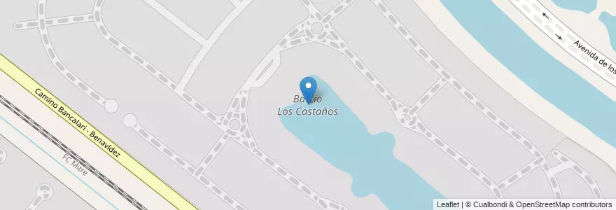 Mapa de ubicacion de Barrio Los Castaños en Argentina, Buenos Aires, Partido De Tigre, Nordelta.