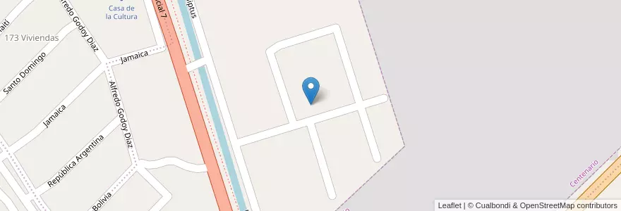 Mapa de ubicacion de Barrio Los Eucaliptus en Arjantin, Şili, Neuquén, Departamento Confluencia, Centenario, Centenario.