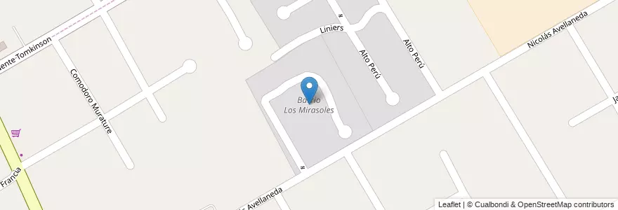 Mapa de ubicacion de Barrio Los Mirasoles en アルゼンチン, ブエノスアイレス州, Partido De San Isidro, San Isidro.