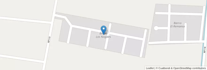 Mapa de ubicacion de Barrio Los Nogales en アルゼンチン, サンフアン州, チリ, Santa Lucía.