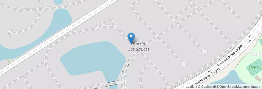 Mapa de ubicacion de Barrio Los Sauces en Argentina, Buenos Aires, Partido De Tigre, Nordelta.