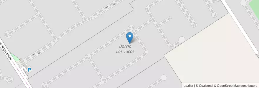 Mapa de ubicacion de Barrio Los Tacos en Arjantin, Buenos Aires, Partido De Escobar, Garín.