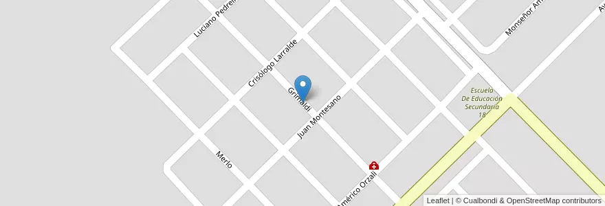 Mapa de ubicacion de Barrio Lourdes en Arjantin, Buenos Aires, Partido De Olavarría, Olavarría.