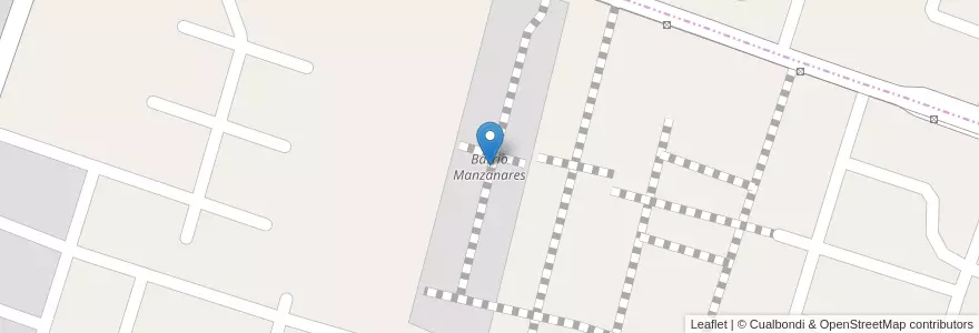 Mapa de ubicacion de Barrio Manzanares en Arjantin, San Juan, Şili, Pocito.