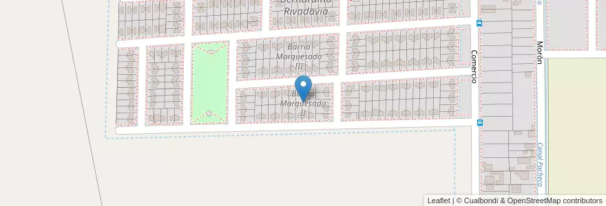 Mapa de ubicacion de Barrio Marquesado II en الأرجنتين, سان خوان, تشيلي, Rivadavia.