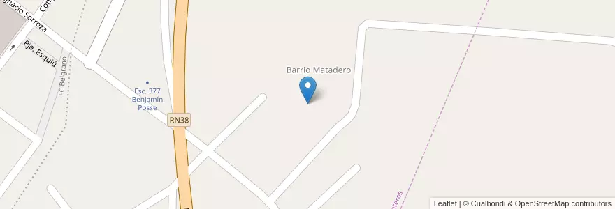 Mapa de ubicacion de Barrio Matadero en アルゼンチン, トゥクマン州, Departamento Monteros, Municipio De Monteros, Monteros.