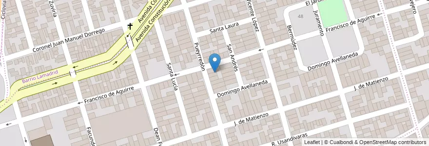 Mapa de ubicacion de Barrio Miguel Ortiz en الأرجنتين, Salta, Capital, Municipio De Salta, Salta.