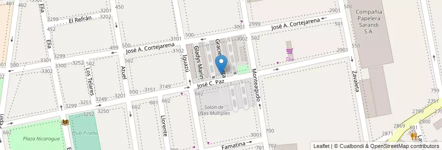 Mapa de ubicacion de Barrio Monteagudo-MTL, Parque Patricios en Аргентина, Буэнос-Айрес, Comuna 4, Буэнос-Айрес.