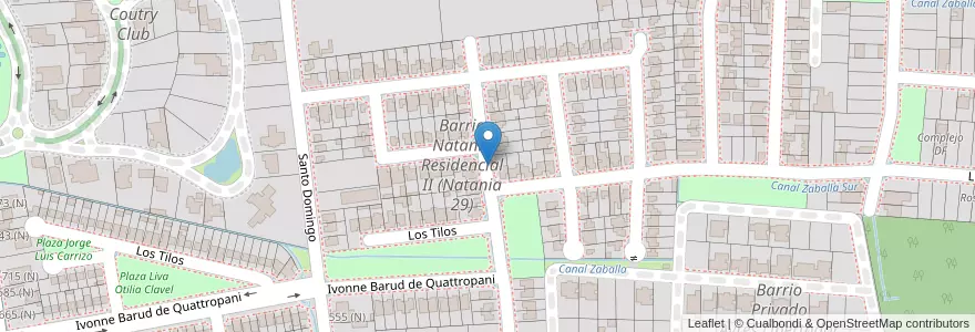 Mapa de ubicacion de Barrio Natania Residencial II (Natania 29) en Argentina, San Juan, Chile, Rivadavia.