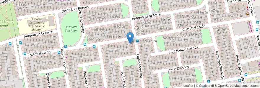 Mapa de ubicacion de Barrio Natania XV en 아르헨티나, San Juan, 칠레, Rivadavia.