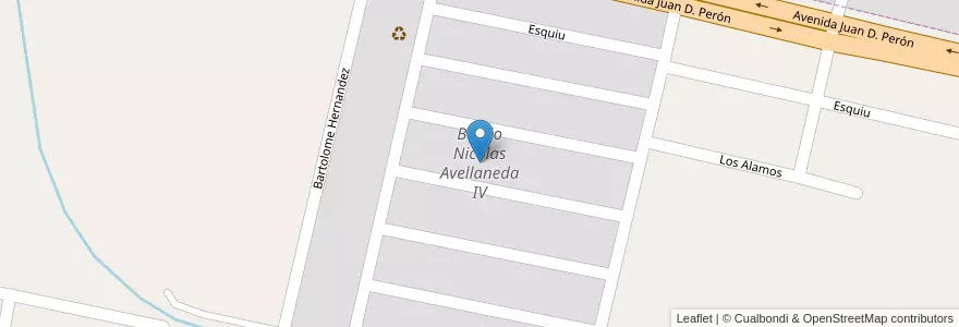 Mapa de ubicacion de Barrio Nicolas Avellaneda IV en アルゼンチン, トゥクマン州, Departamento Yerba Buena, Yerba Buena.