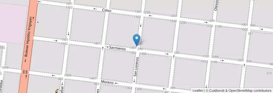 Mapa de ubicacion de Barrio Norte en الأرجنتين, سانتا في, Departamento General Obligado, Municipio De Reconquista.