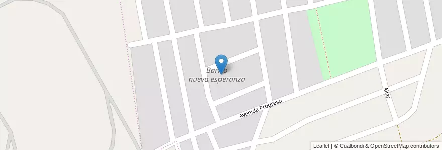 Mapa de ubicacion de Barrio nueva esperanza en アルゼンチン, チリ, メンドーサ州, Departamento Capital, Sección 11ª San Agustín, Ciudad De Mendoza.
