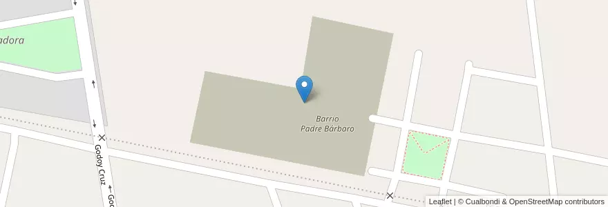 Mapa de ubicacion de Barrio Padre Bárbaro en アルゼンチン, サンフアン州, チリ, San Martín.
