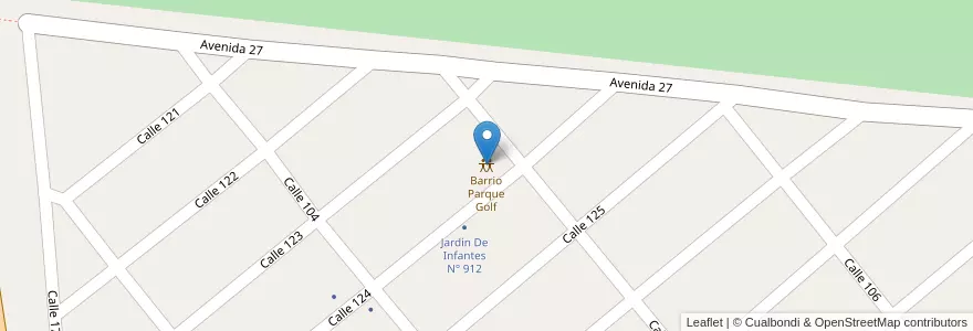 Mapa de ubicacion de Barrio Parque Golf en アルゼンチン, ブエノスアイレス州, Partido De La Costa, Santa Teresita.