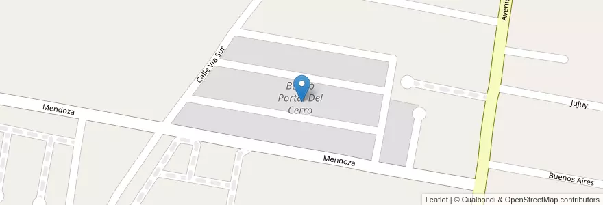 Mapa de ubicacion de Barrio Portal Del Cerro en Argentinië, Tucumán, Departamento Yerba Buena, Yerba Buena.