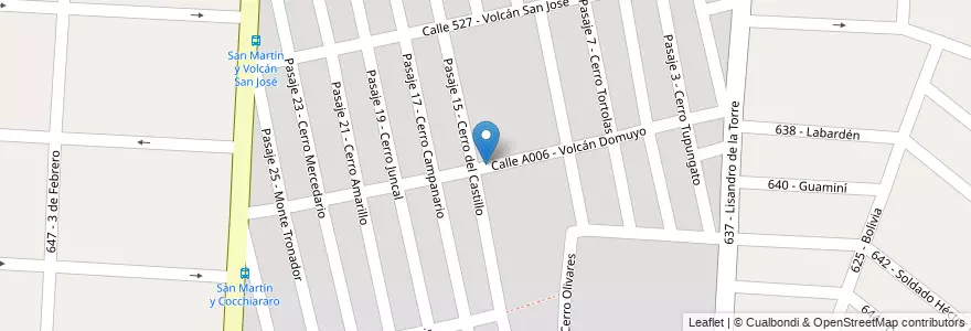 Mapa de ubicacion de Barrio Presidente Santiago Derqui en 阿根廷, 布宜诺斯艾利斯省, Partido De Tres De Febrero, Caseros.