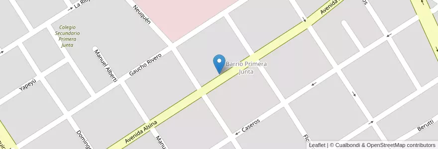 Mapa de ubicacion de Barrio Primera Junta en Arjantin, Santiago Del Estero, Departamento Capital, Santiago Del Estero.