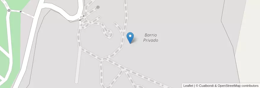 Mapa de ubicacion de Barrio Privado en Arjantin, Córdoba, Departamento Punilla, Pedanía Santiago, Municipio De San Antonio De Arredondo.