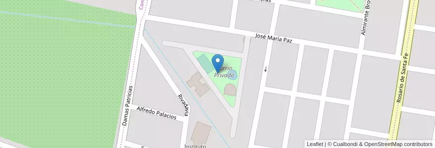 Mapa de ubicacion de Barrio Privado en 阿根廷, 内格罗河省, General Roca, Departamento General Roca, General Roca.