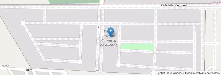 Mapa de ubicacion de Barrio Privado Comarca de Allende en 阿根廷, Córdoba, Departamento Capital, Pedanía Capital, Córdoba, Municipio De Córdoba.