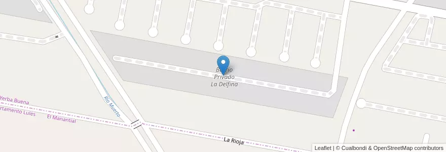 Mapa de ubicacion de Barrio Privado La Delfina en 阿根廷, Tucumán, Departamento Yerba Buena, Yerba Buena.