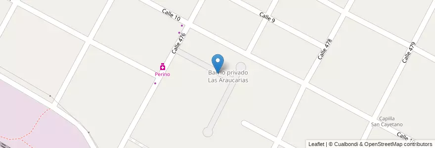 Mapa de ubicacion de Barrio Privado Las Araucarias, City Bell en الأرجنتين, بوينس آيرس, Partido De La Plata, City Bell.