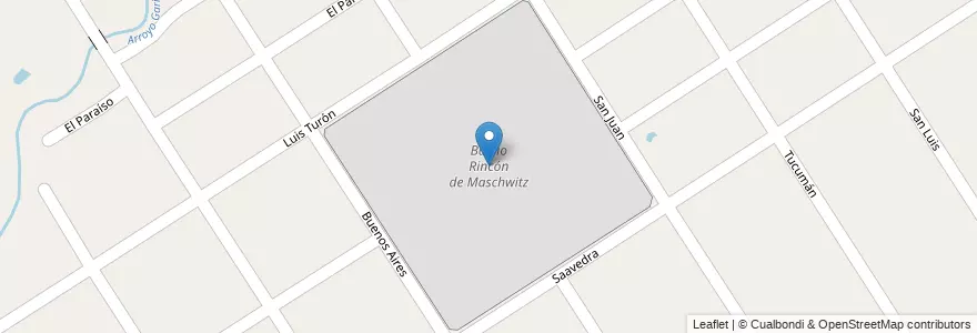 Mapa de ubicacion de Barrio Rincón de Maschwitz en Arjantin, Buenos Aires, Partido De Escobar, Ingeniero Maschwitz.