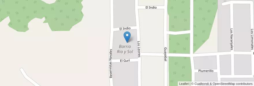 Mapa de ubicacion de Barrio Rio y Sol en Argentine, Misiones, Departamento Libertador General San Martín, Municipio De Puerto Rico.