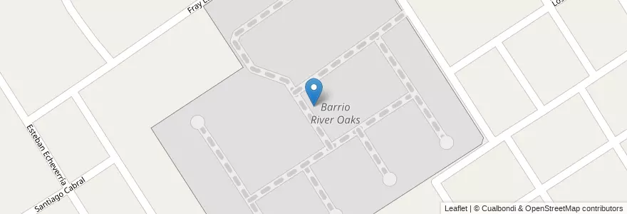 Mapa de ubicacion de Barrio River Oaks en Arjantin, Buenos Aires, Partido De Escobar, Ingeniero Maschwitz.