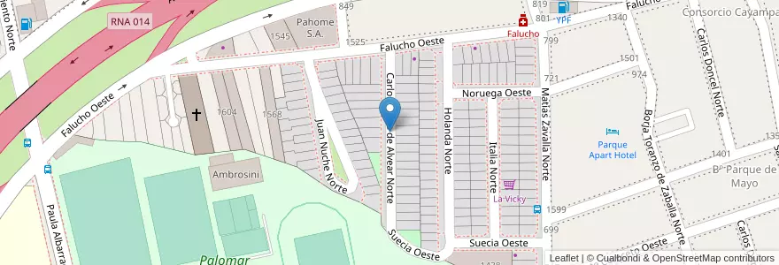 Mapa de ubicacion de Barrio San Antonio en 아르헨티나, San Juan, 칠레, Capital.
