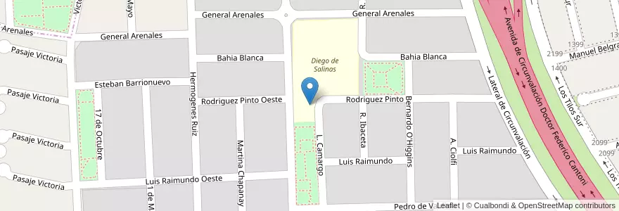 Mapa de ubicacion de Barrio San Juan en Argentinien, San Juan, Chile, Capital.